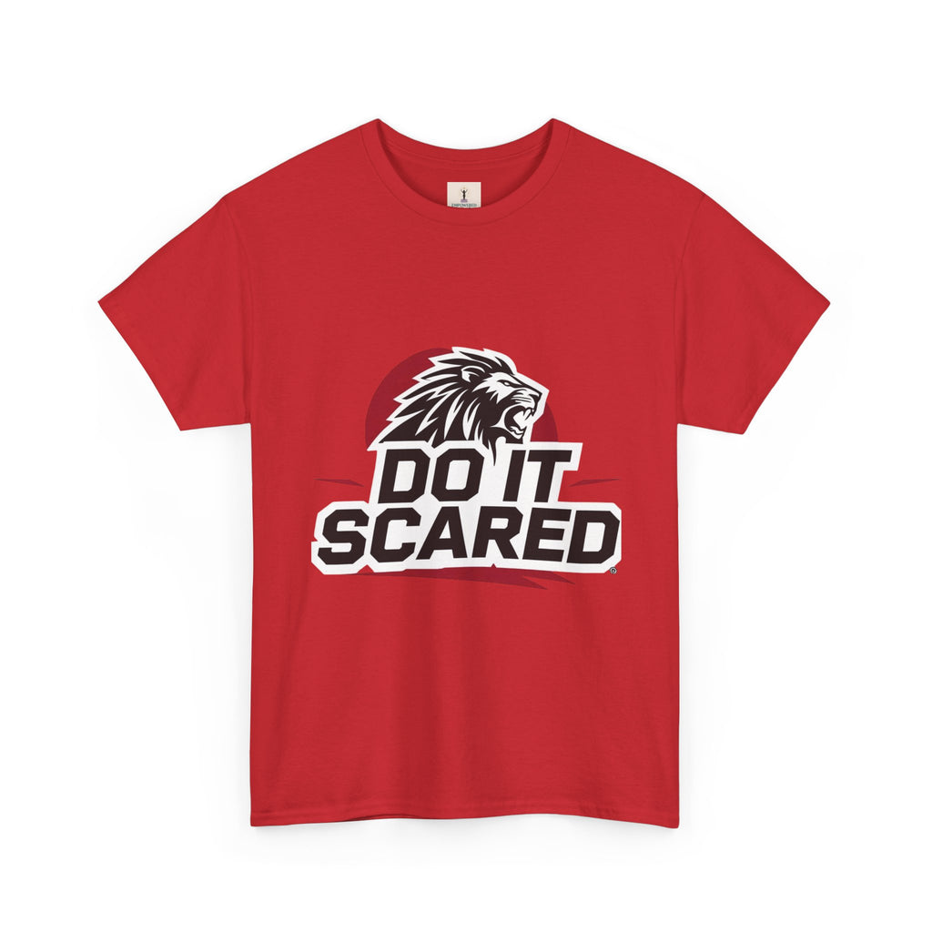 Motivational Unisex Heavy Cotton Tee - 'Do It Scared' Graphic Shirt