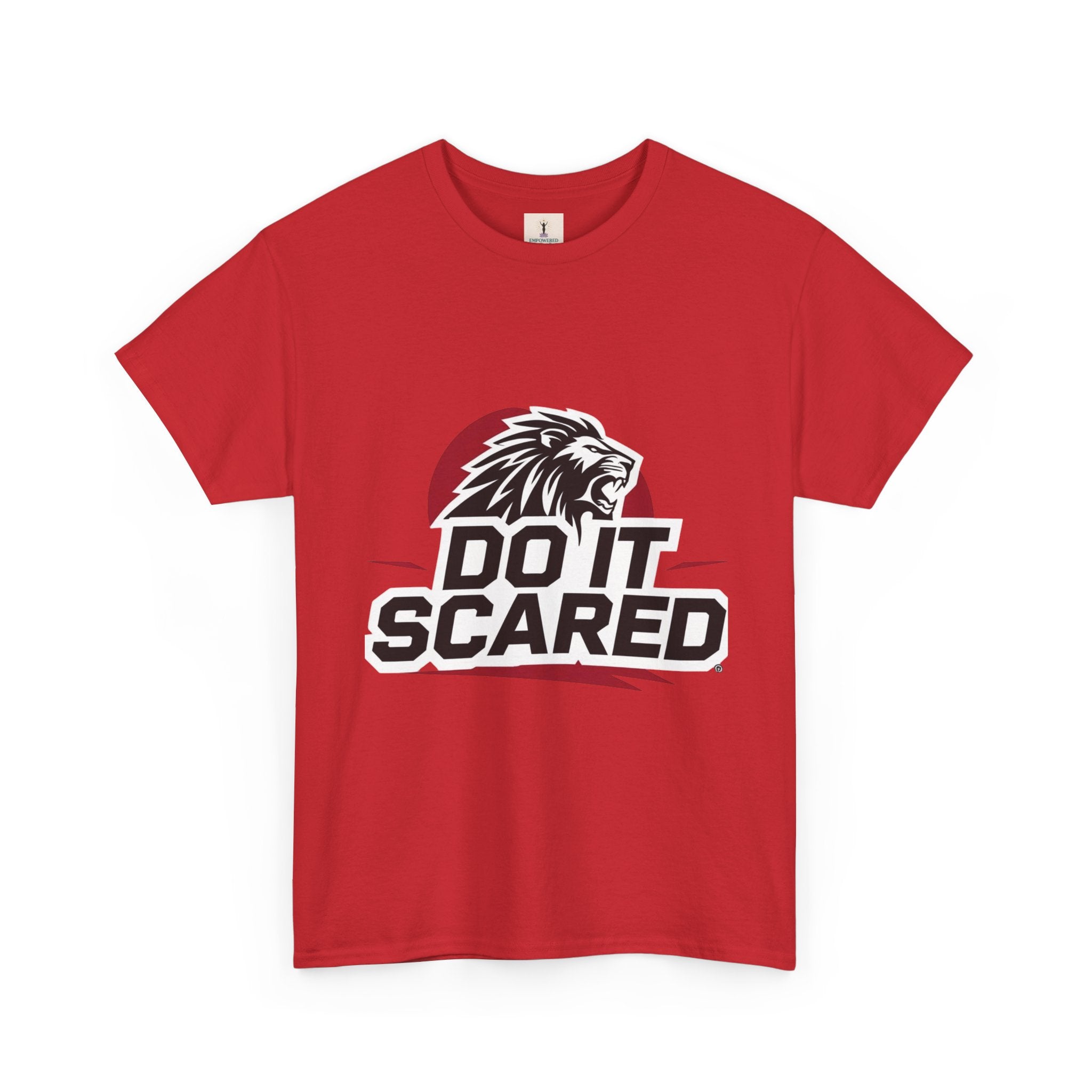 Motivational Unisex Heavy Cotton Tee - 'Do It Scared' Graphic Shirt