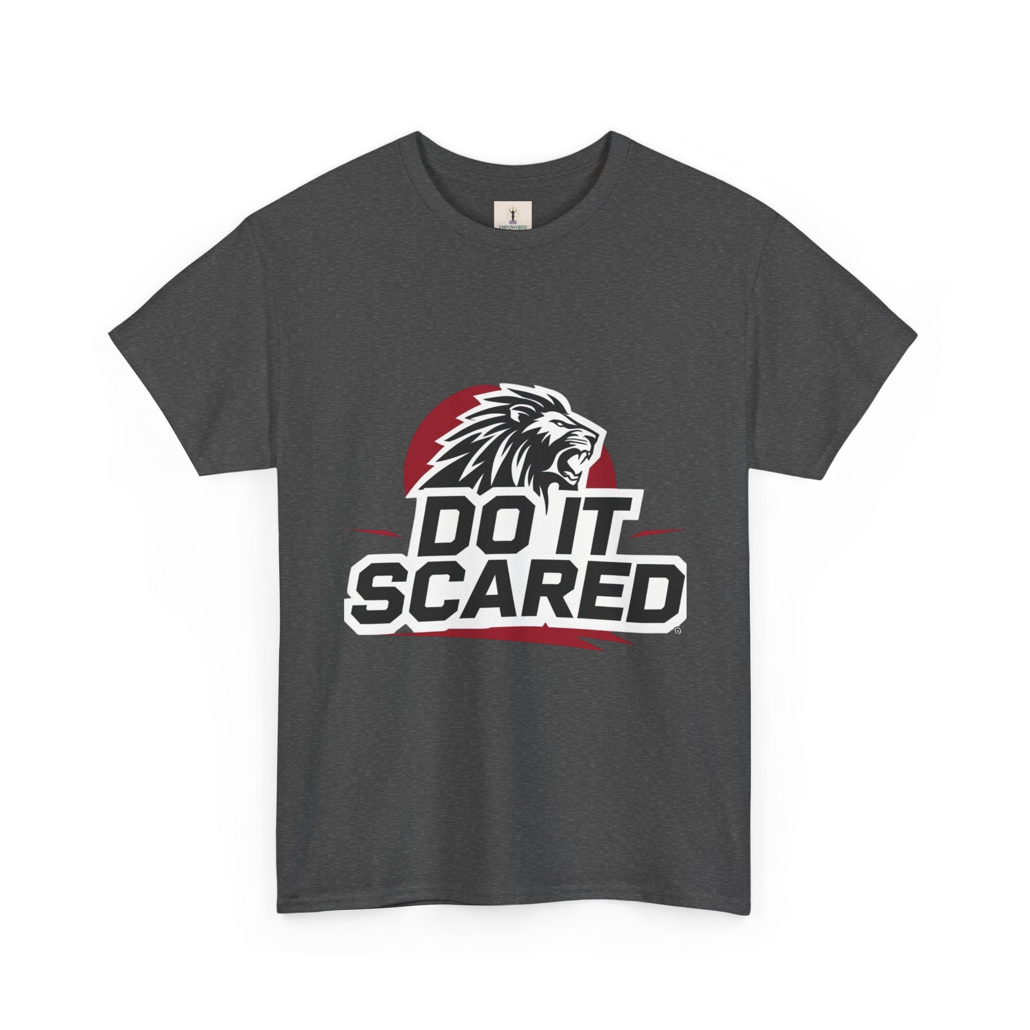 Motivational Unisex Heavy Cotton Tee - 'Do It Scared' Graphic Shirt