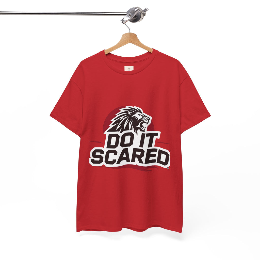 Motivational Unisex Heavy Cotton Tee - 'Do It Scared' Graphic Shirt
