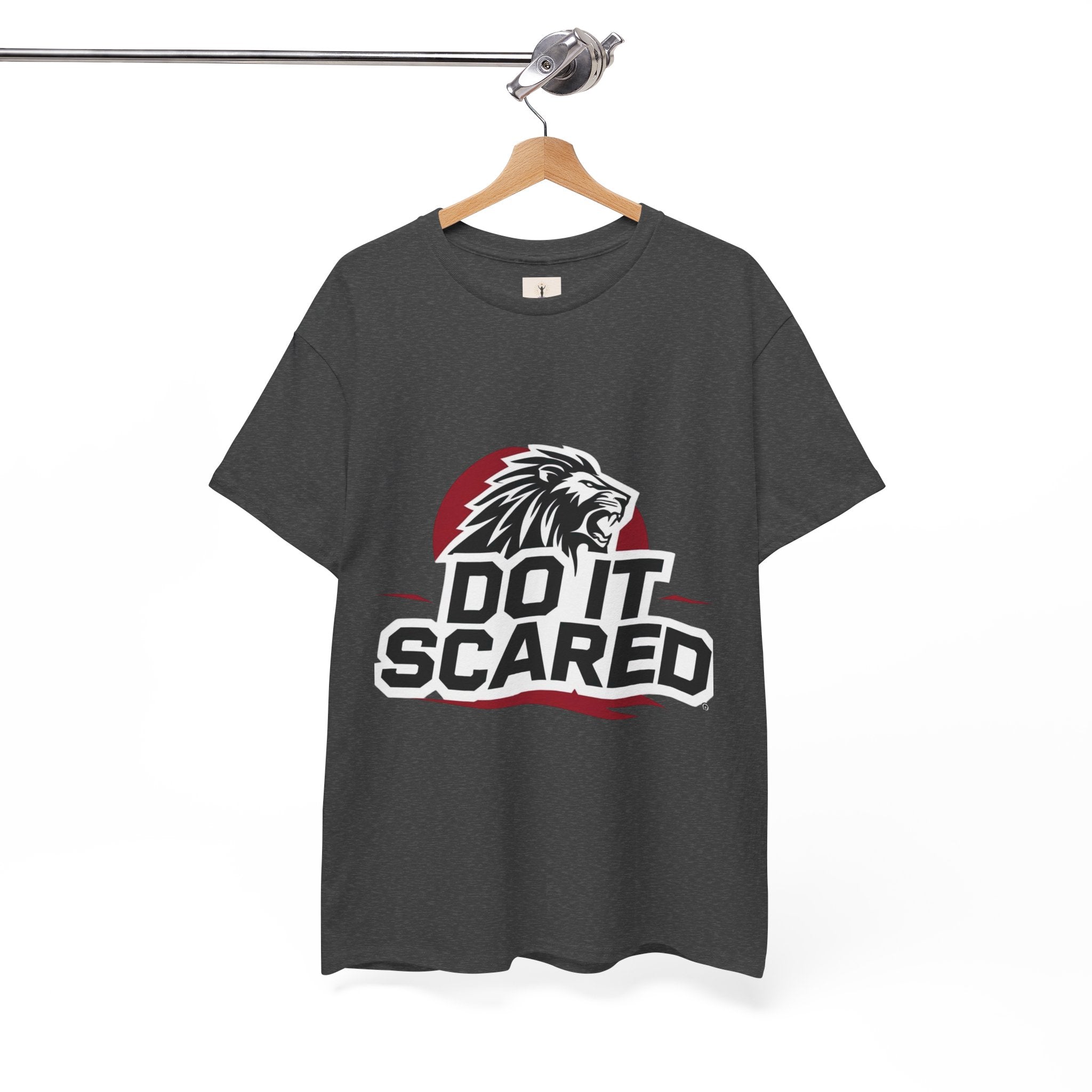 Motivational Unisex Heavy Cotton Tee - 'Do It Scared' Graphic Shirt