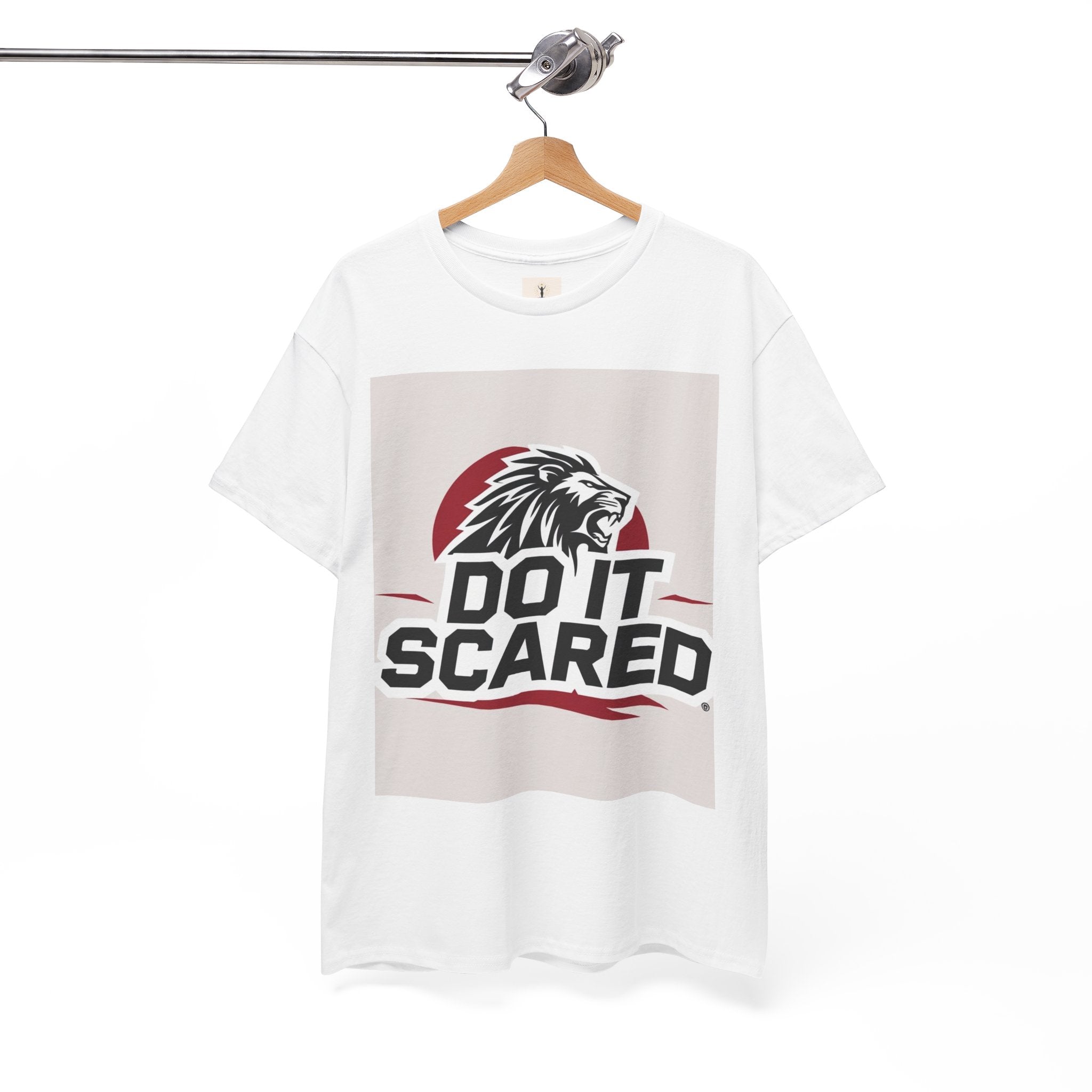 Motivational Unisex Heavy Cotton Tee - 'Do It Scared' Graphic Shirt