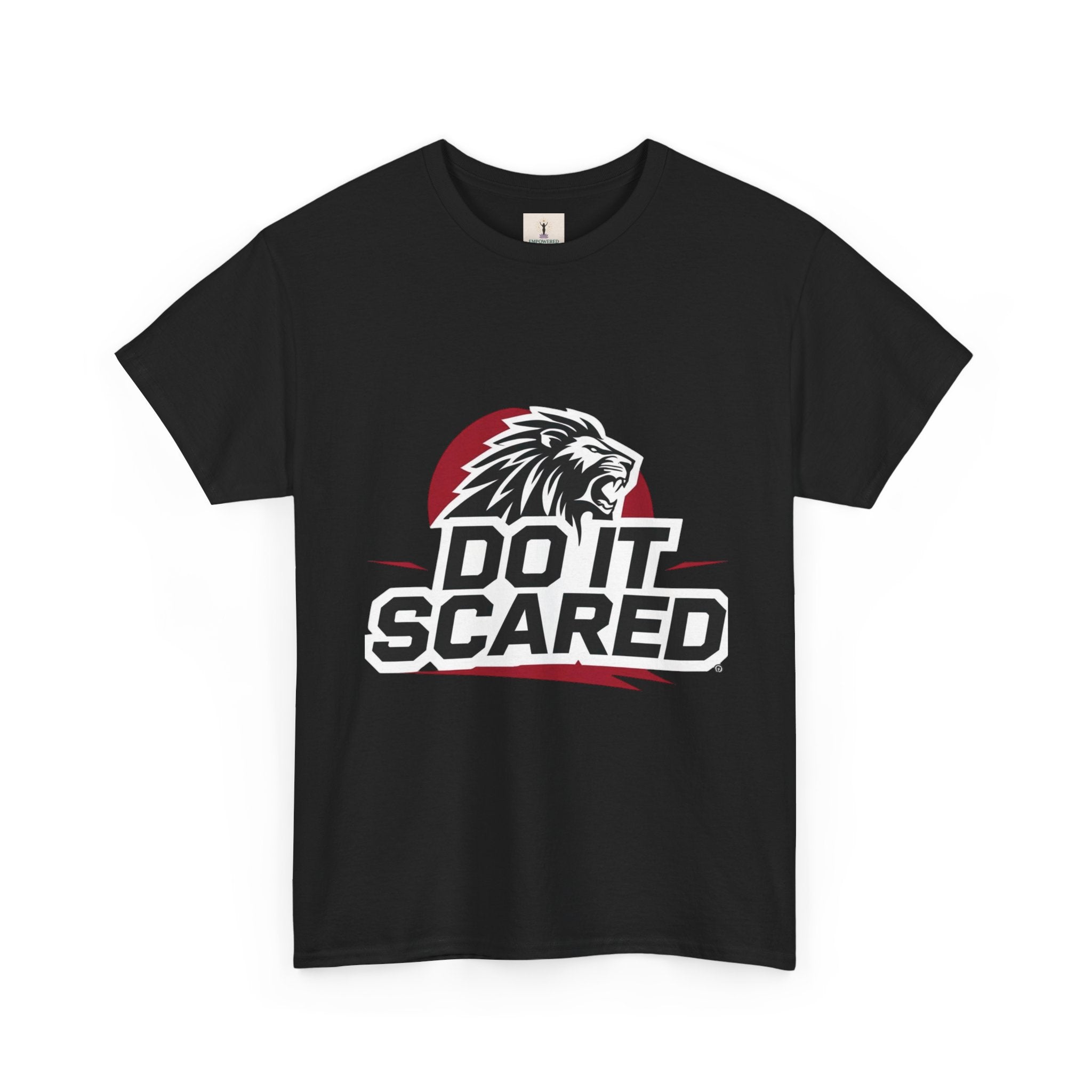 Motivational Unisex Heavy Cotton Tee - 'Do It Scared' Graphic Shirt