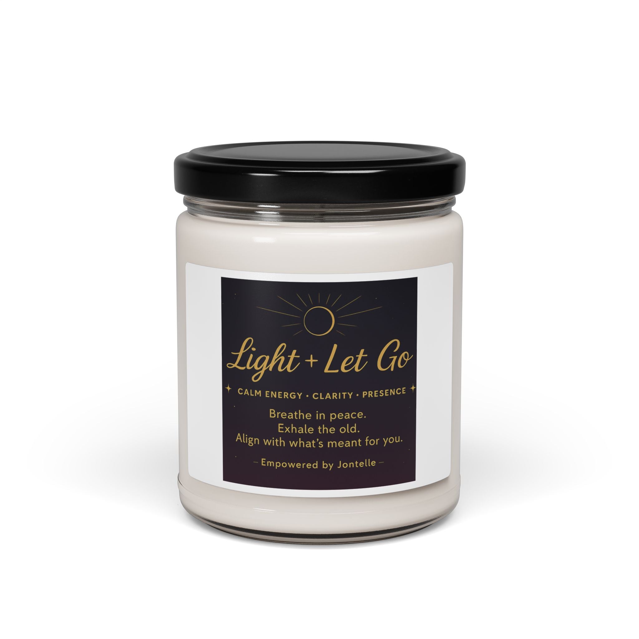 Light + Let Go Scented Soy Candle - 9oz for Calm Energy and Clarity